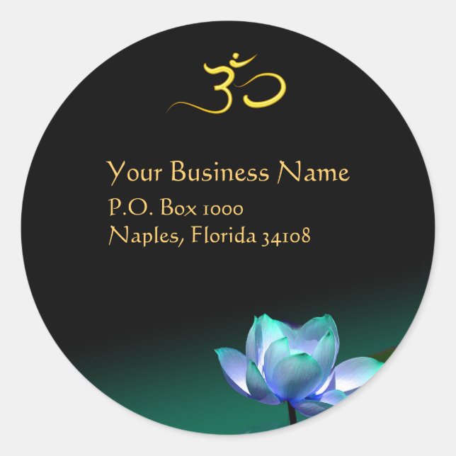 Azure Blue lotus stickers (Front)