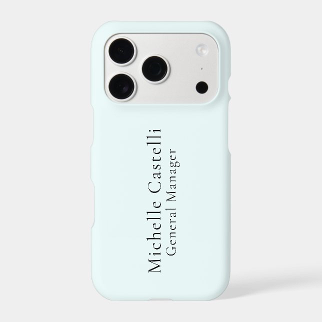 Azure Blue Professional Unique Classical Simple (Back)