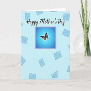 Azure Butterfly Mothers Day Card