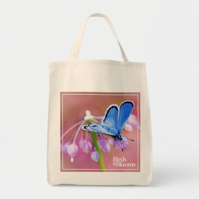 Azure Butterfly Tote Bag (Front)