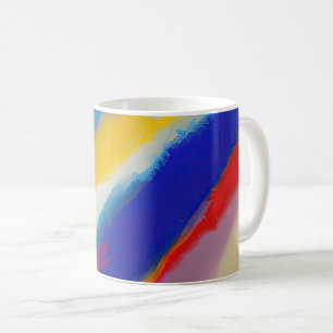 "Azure Cascade" Abstract Art Coffee Mug
