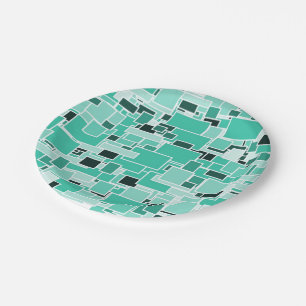 Azure Chaos Paper Plate
