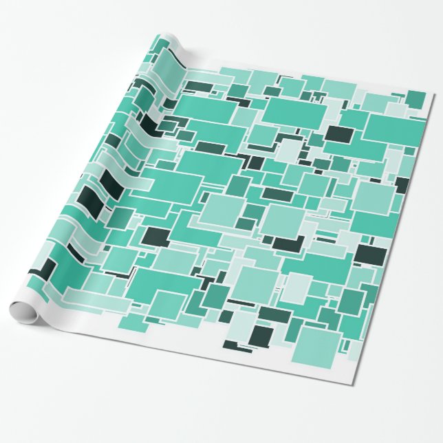 Azure Chaos Wrapping Paper (Unrolled)