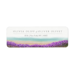 Azure Coast in Bloom Return Address Label