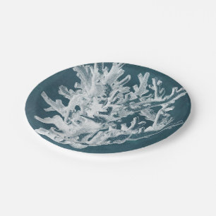 Azure Coral I Paper Plate