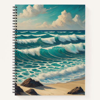 Azure Crest Tide Notebook