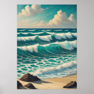 Azure Crest Tide Poster