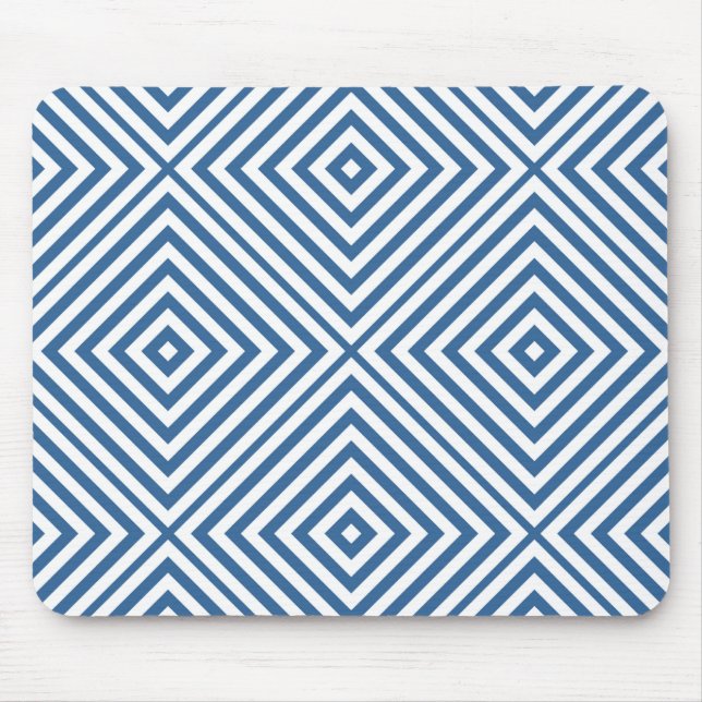 Azure Diamond Chevron Mouse Pad (Front)
