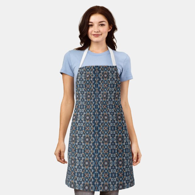 Azure Elegance Apron (Worn)