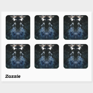 Azure Embrace: Celestial Convergence Square Sticker