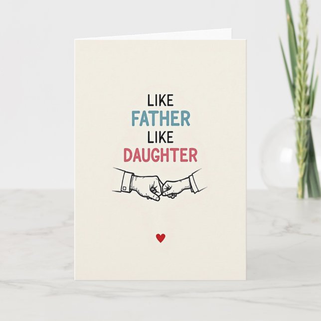 Azure Fathers Day Fist Bump Card (Front)