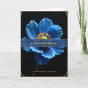Azure Floral Grandmas Day Card