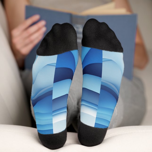Azure Flow: A Dream in Blue Socks (Bottom)