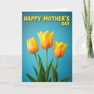 Azure Flowers Greeting Card