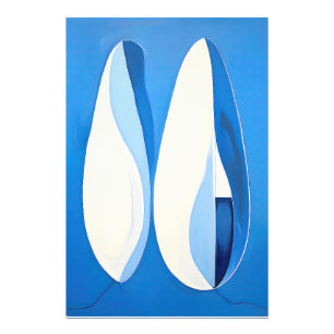 Azure Geometric Serenade Abstract Photo Print