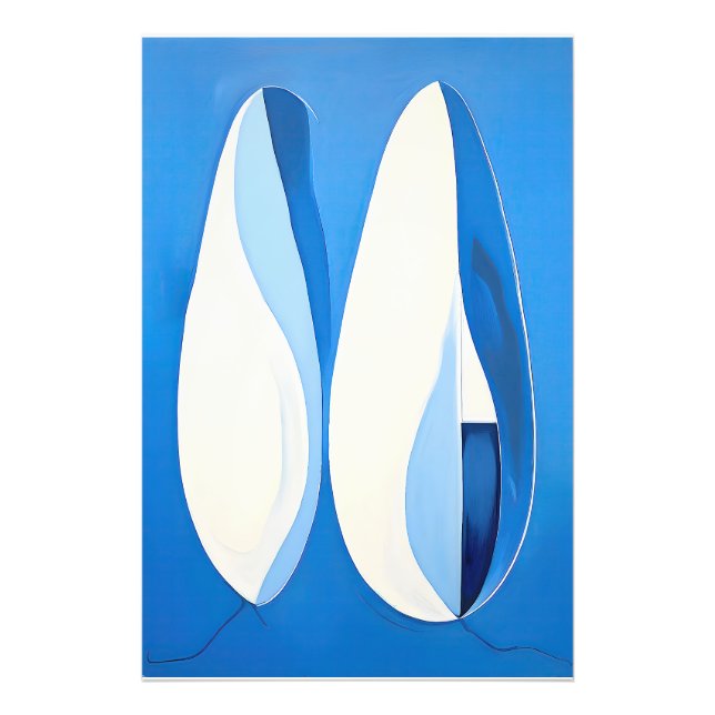 Azure Geometric Serenade Abstract Photo Print (Front)