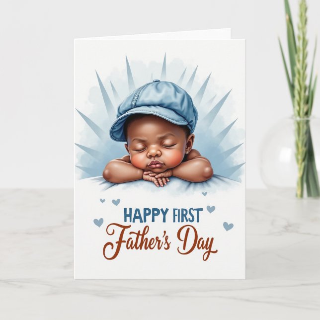 Azure Glow Fathers Day Card (Front)