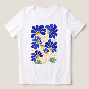 Azure Gold Women’s Abstract Floral T‑Shirt Tri-Blend Shirt