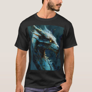 Azure Guardian: Fierce Dragon Art  T-Shirt