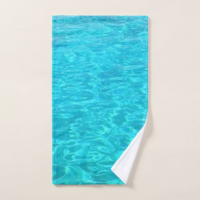 Azure harbour of Red sea Hand Towel (Hand Towel)
