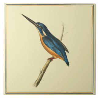 Azure Kingfisher Ceramic Tile