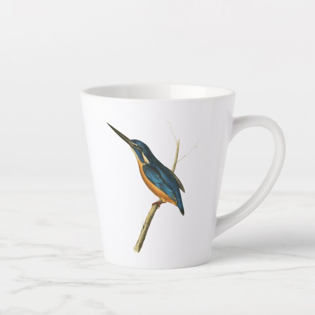 Azure Kingfisher Latte Mug (Right)