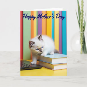 Azure Kitten Mothers Day Card