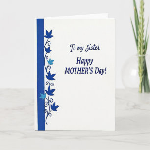 Azure Leaf Mothers Day Card