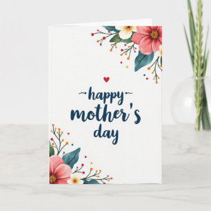 Azure Love Mother Floral Card