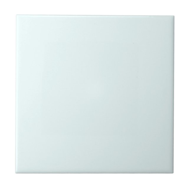 Azure Mist Pale Blue F0FFFF - Option to Add Image Ceramic Tile (Front)
