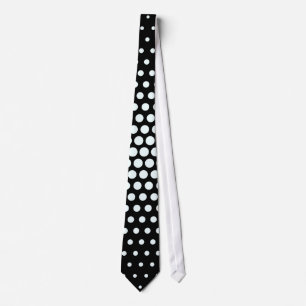 Azure mist Techno Dots Modern Black Tie