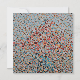 Azure Mosaic Flow Abstract Textured Pattern Invitation