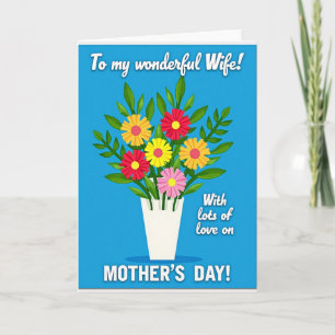 Azure Mothers Day Wishes Card