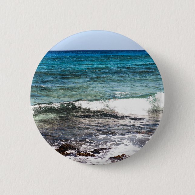 Azure Ocean  6 Cm Round Badge (Front)