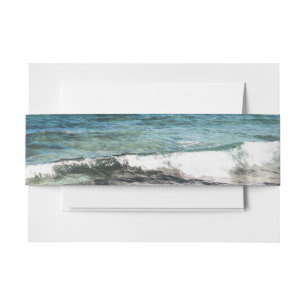Azure Ocean Invitation Belly Band