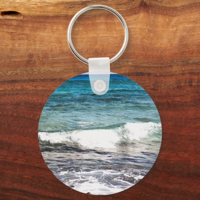 Azure Ocean  Key Ring (Front)