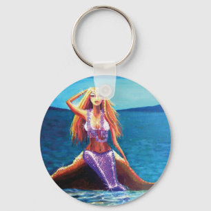 Azure Ocean - Mermaid Art Key Chain