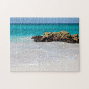 Azure Ocean Sandy Beach Photo Jigsaw Puzzle