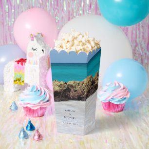 Azure Ocean Sandy Beach Photo Wedding Favour Box