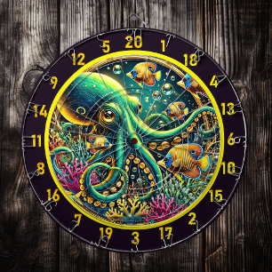 Azure Octopus Tide Dartboard