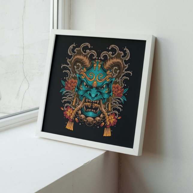 Azure Oni Mask Poster (Creator Uploaded)