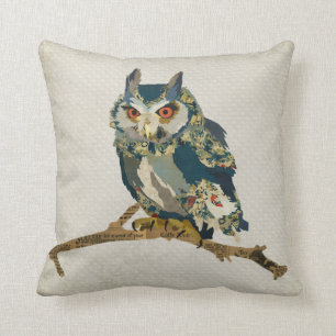 Azure Owl Mojo Pillow