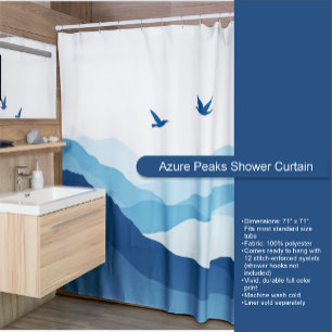 Azure Peaks Shower Curtain
