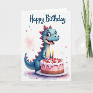 Azure Reptile Birthday Card