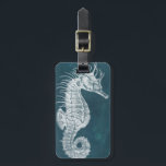 Azure Seahorse Study I Luggage Tag<br><div class="desc">Marine Life</div>