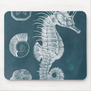 Azure Seahorse Study I Mouse Pad