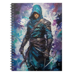 Azure Shadows: The Silent Shinobi Anime Notebook