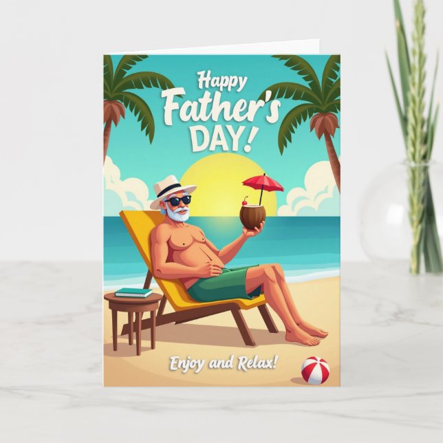 Azure Sky Fathers Day Escape Card (Front)
