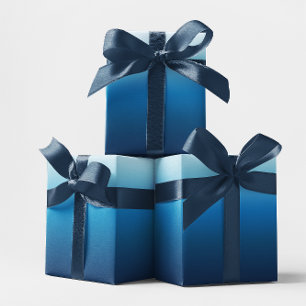 Azure Sky to Ocean Blue Ombre Wrapping Paper