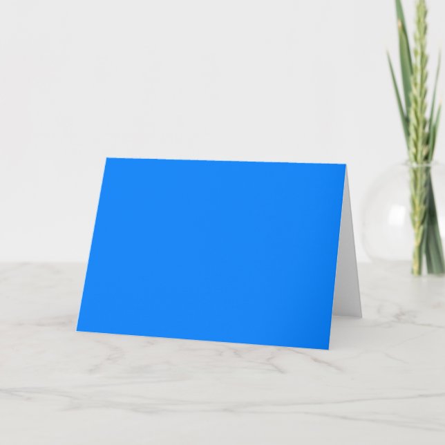 Azure Solid Colour Customise It Card (Front)